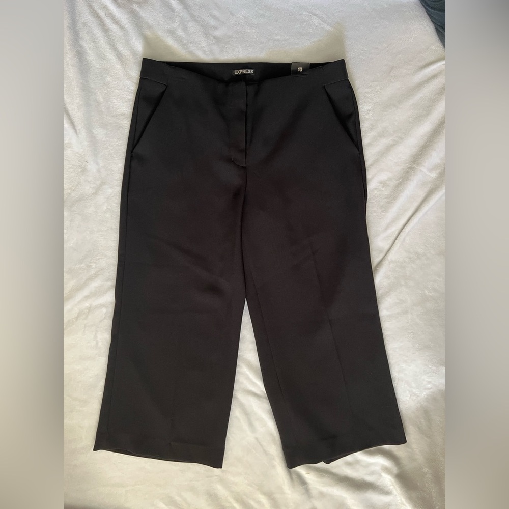 NWT Express Cropped Straight Leg Slacks